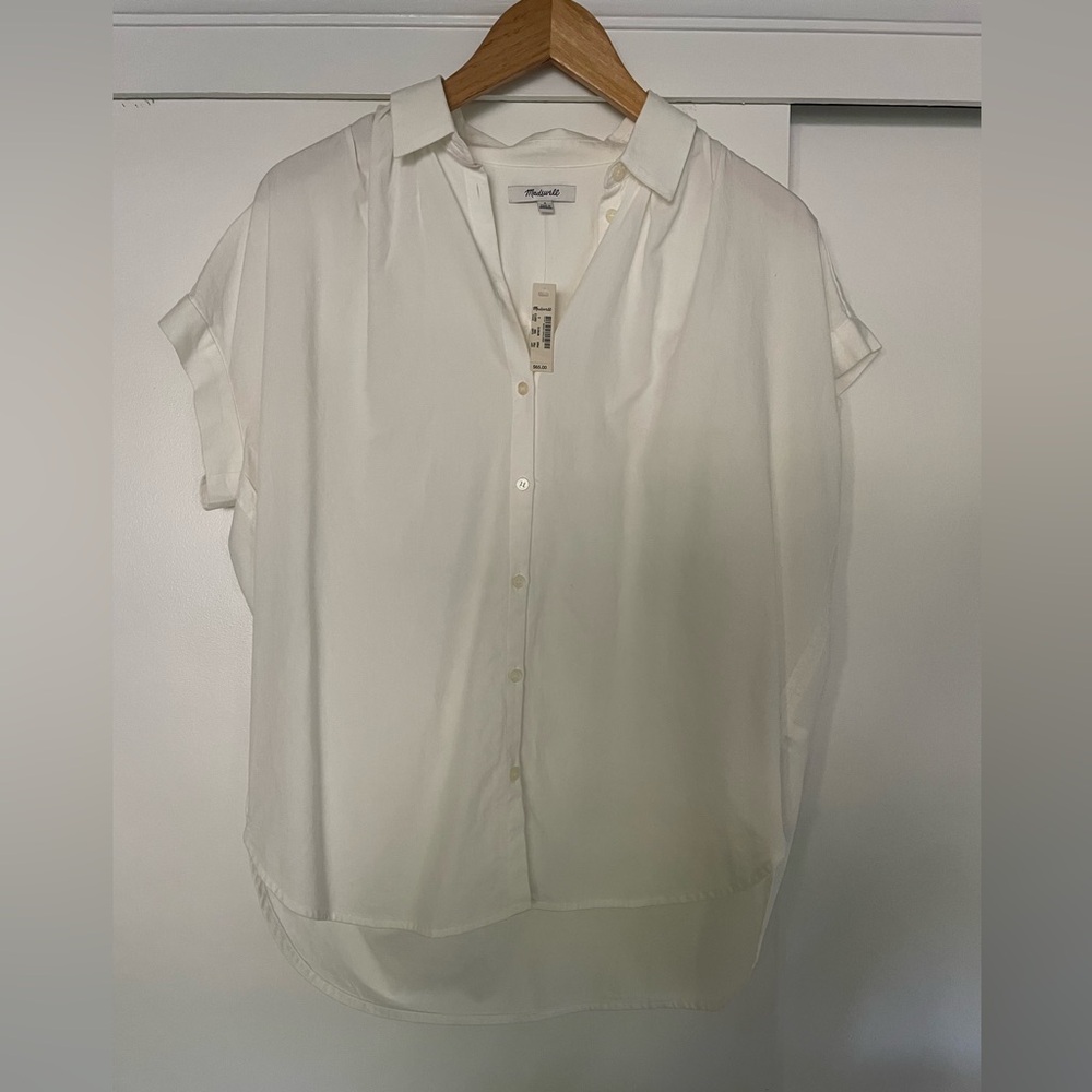 Madewell Women's Cream Button-Down Shirt